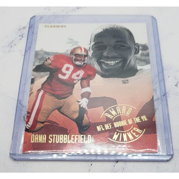 Dana Stubblefield 1994 Fleer Award Winners #5 San Francisco 49ers - Picture 3 of 4